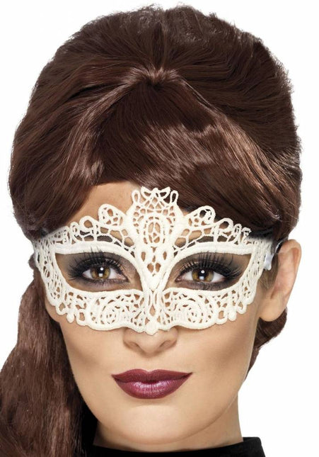 Feestbazaar Oogmasker Wit Kant