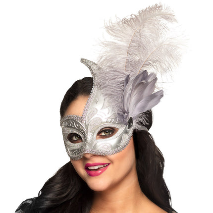Feestbazaar Oogmasker Zilver Venice prezioso