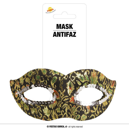 Feestbazaar Oogmasker Zwart/Goud Ilaria