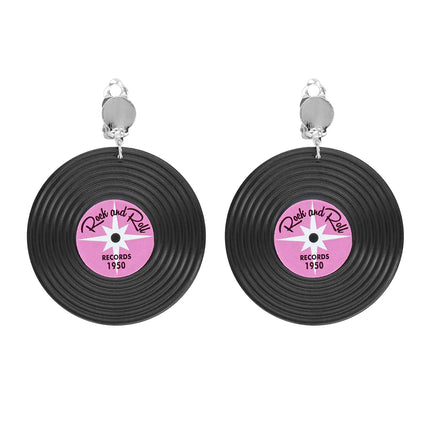Feestbazaar Oorbellen Disco LP Plaat