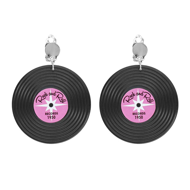 Feestbazaar Oorbellen Disco LP Plaat