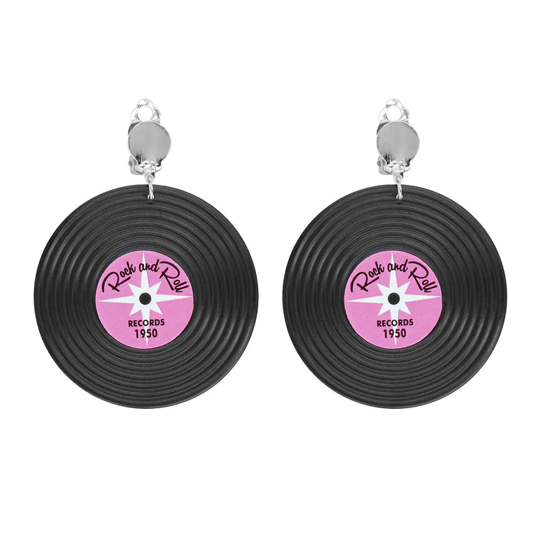 Feestbazaar Oorbellen Disco LP Plaat