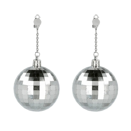 Feestbazaar Oorbellen Discobal Zilver