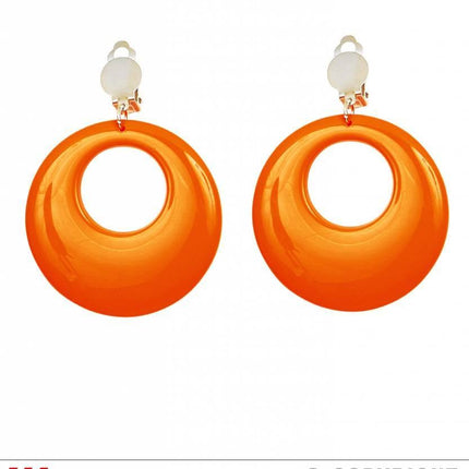 Feestbazaar Oorbellen neon oranje