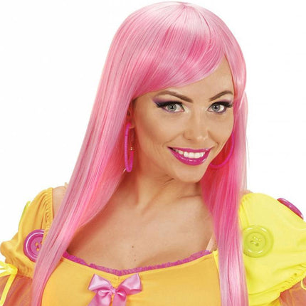 Feestbazaar Oorbellen neon roze