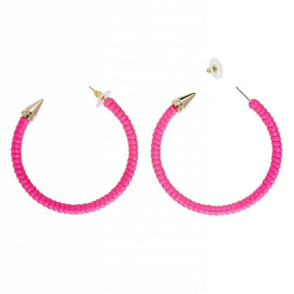 Feestbazaar Oorbellen neon roze