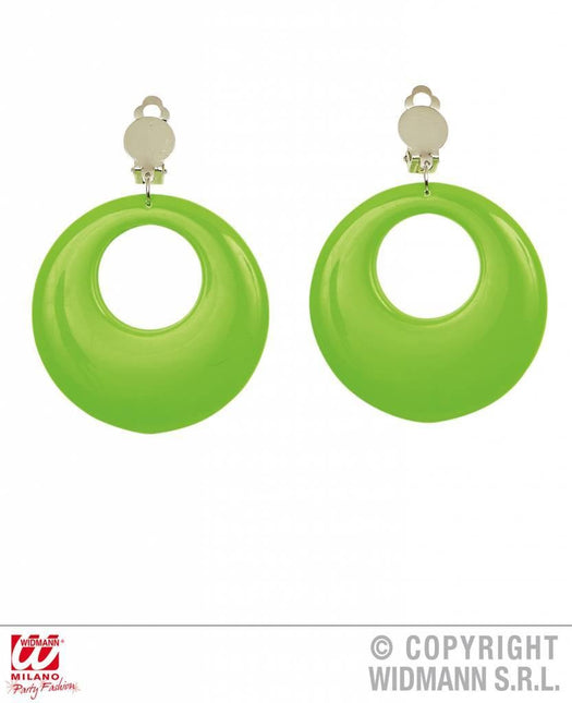 Feestbazaar Oorringen neon groen