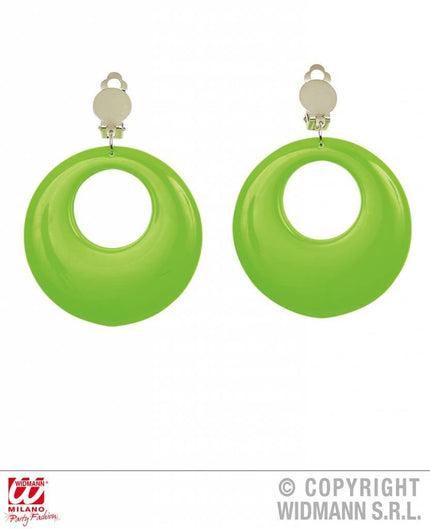 Feestbazaar Oorringen neon groen