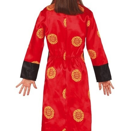 Feestbazaar Oosterse Kimono Kostuum Meisje Rood