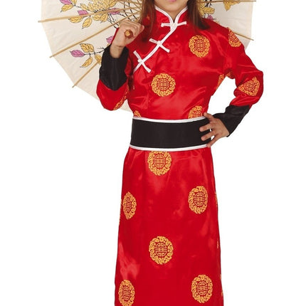Feestbazaar Oosterse Kimono Kostuum Meisje Rood
