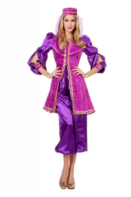 Feestbazaar Oosterse verkleedkleding paars elite
