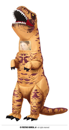 Feestbazaar Opblaasbaar Dino Pak Volwassen T-Rex Bruin