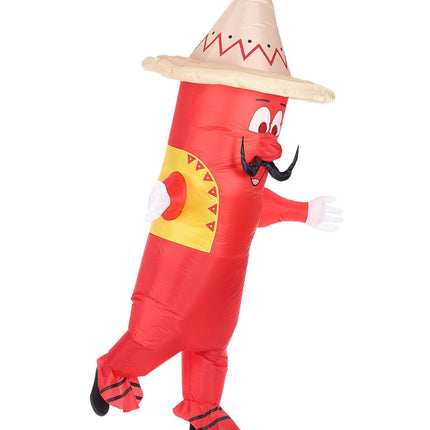 Feestbazaar Opblaasbaar Mexicaans Hete Chili Pepper Kostuum