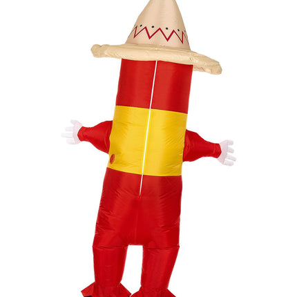 Feestbazaar Opblaasbaar Mexicaans Hete Chili Pepper Kostuum