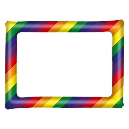 Feestbazaar Opblaasbaar Photo Frame Regenboog (60x80cm)