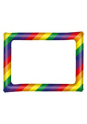 Feestbazaar Opblaasbaar Photo Frame Regenboog (60x80cm)