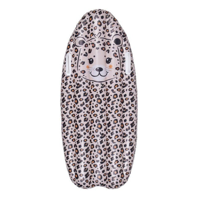 Feestbazaar Opblaasbaar Surfboard Beige Panter 120cm