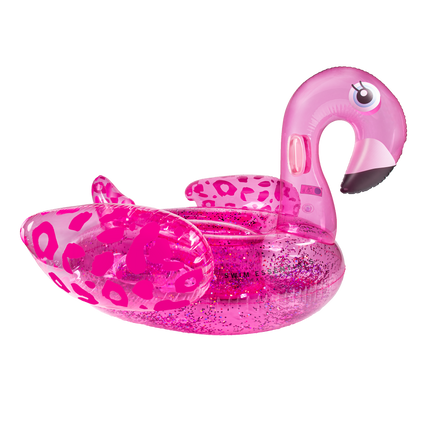 Feestbazaar Opblaasbare Flamingo XL Glitter Roze (150cm)
