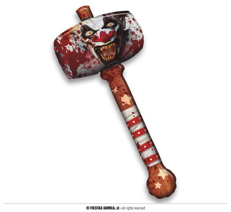 Feestbazaar Opblaasbare Hamer Killer Clown (90cm)