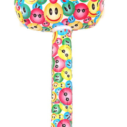 Feestbazaar Opblaasbare Hamer Kleurrijke Smileys (66cm)