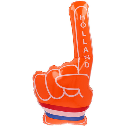Feestbazaar Opblaasbare Hand Oranje Holland (79x33cm)
