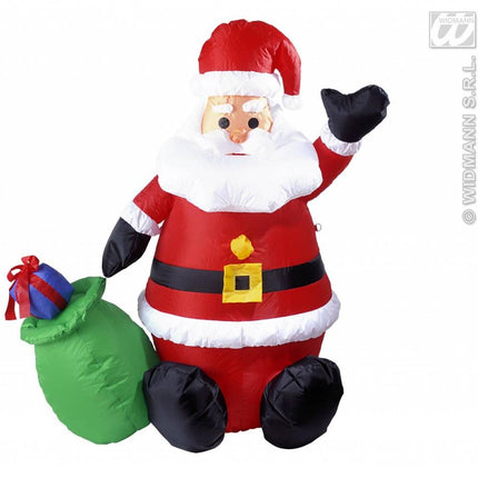 Feestbazaar Opblaasbare kerstman 122cm, gebruik binnen