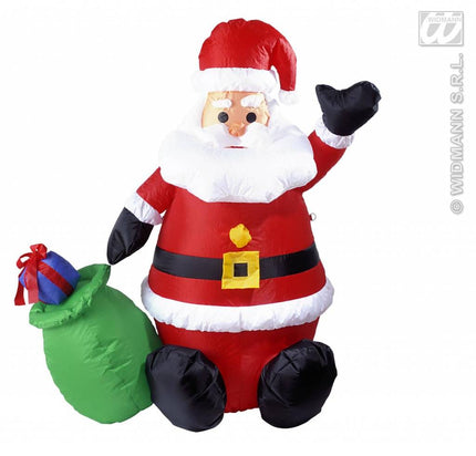 Feestbazaar Opblaasbare kerstman 122cm, gebruik binnen