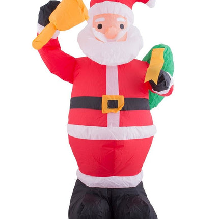 Feestbazaar Opblaasbare Kerstman met LED (120cm)