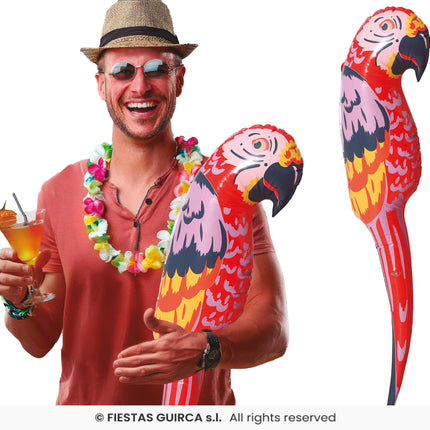 Feestbazaar Opblaasbare Papegaai 105cm
