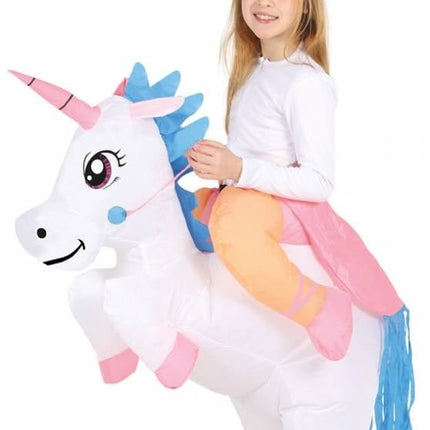 Feestbazaar Opblaasbare Unicorn kostuum kind