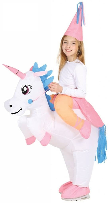 Feestbazaar Opblaasbare Unicorn kostuum kind