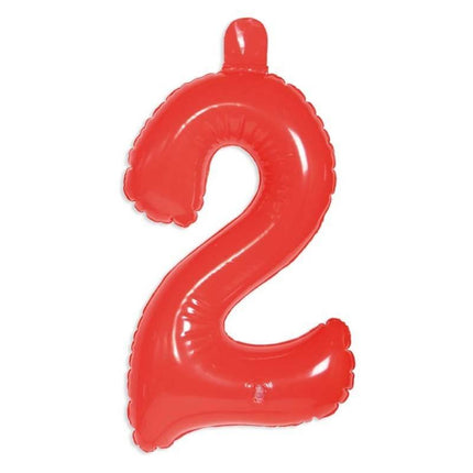 Feestbazaar Opblaascijfer 2 Rood