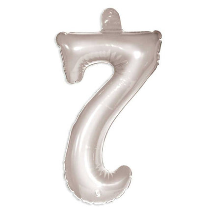 Feestbazaar Opblaascijfer 7 zilver