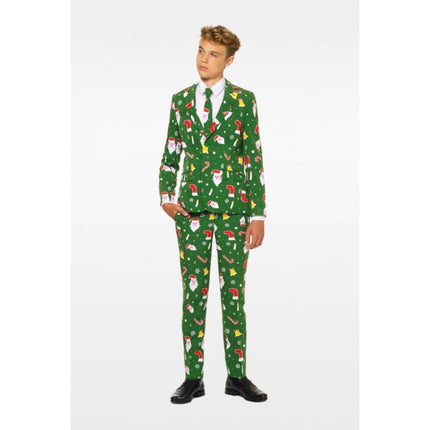 Feestbazaar Oppersuit Maatpak Jongens Santaboss Groen
