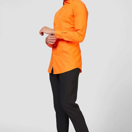Feestbazaar Opposuits Basic Overhemd Oranje Heren