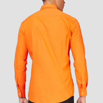 Feestbazaar Opposuits Basic Overhemd Oranje Heren