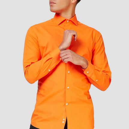 Feestbazaar Opposuits Basic Overhemd Oranje Heren