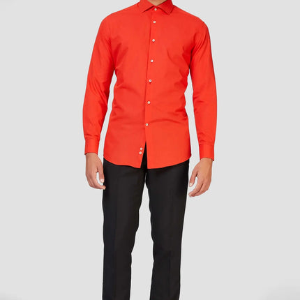 Feestbazaar Opposuits Basic Overhemd Rood Heren