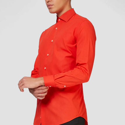 Feestbazaar Opposuits Basic Overhemd Rood Heren