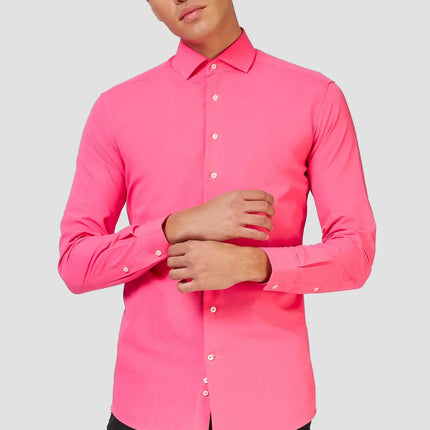 Feestbazaar Opposuits Basic Overhemd Roze Heren