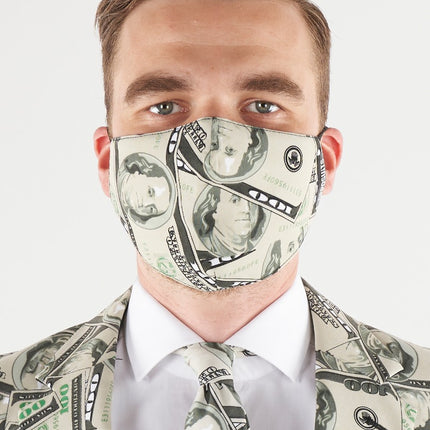 Feestbazaar Opposuits mondkapje Dollar