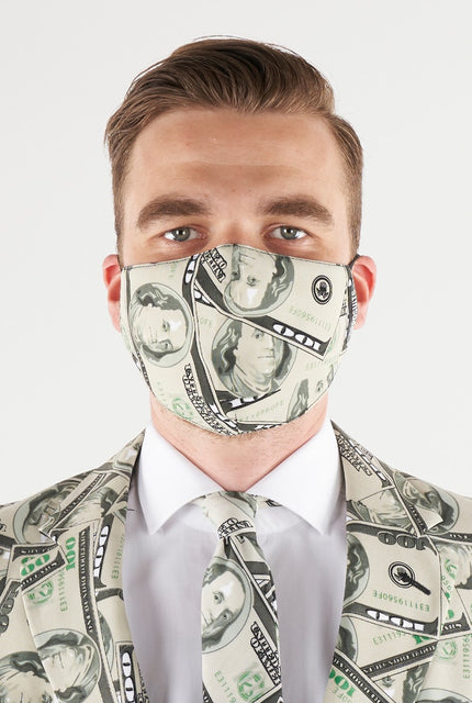 Feestbazaar Opposuits mondkapje Dollar