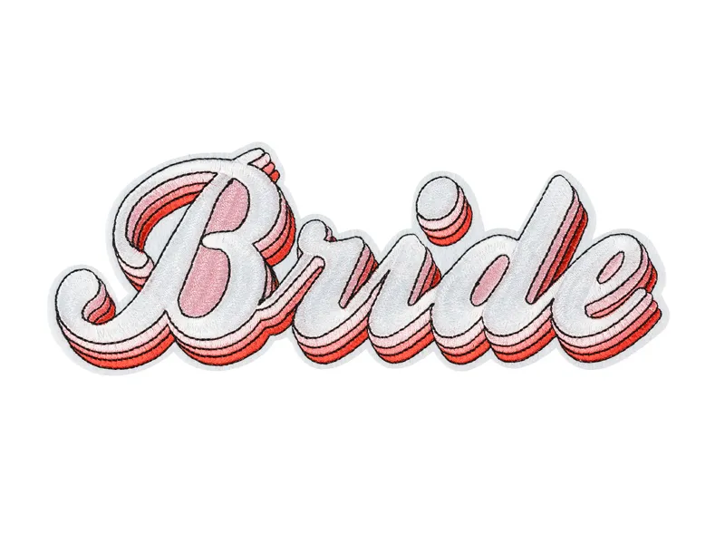Feestbazaar Opstrijkborduurwerk Bride (22x8cm)