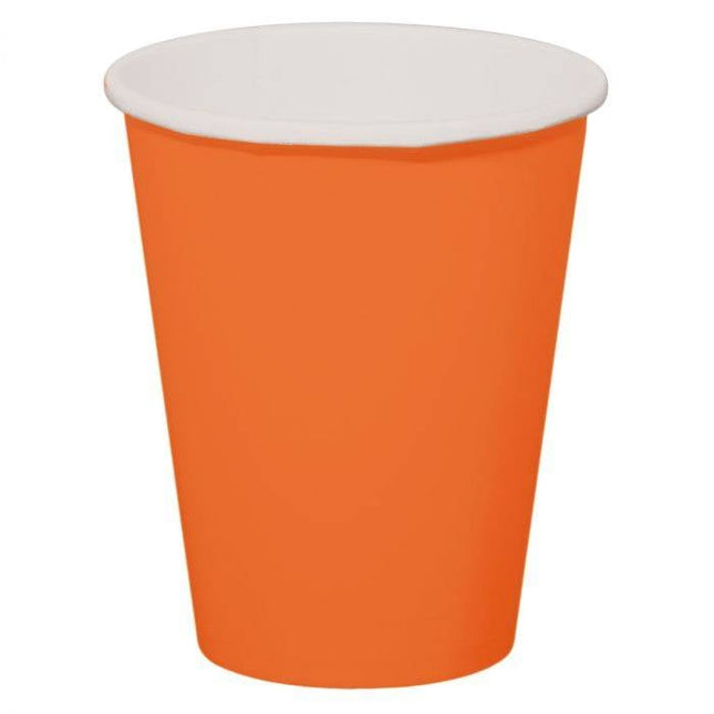 Feestbazaar Oranje bekers 350 ml - 8 stuks