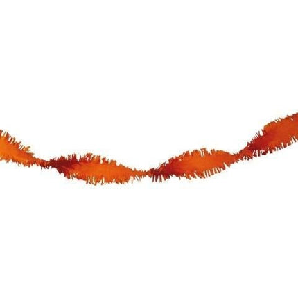 Feestbazaar Oranje Crepe Papier Slinger 24 meter