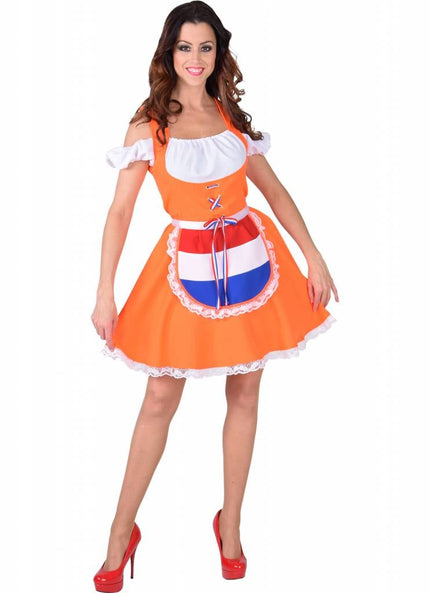 Feestbazaar Oranje Dirndl Kostuum Vrouw