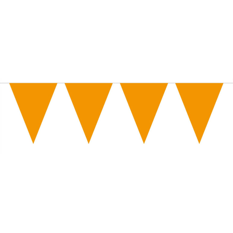 Feestbazaar Oranje Mini Punt Vlaggenlijn (3m)