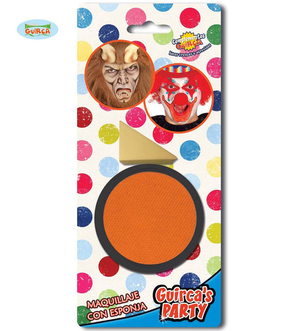 Feestbazaar Oranje schmink doosje met sponsje