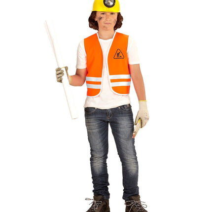 Feestbazaar Oranje Wegwerker Vest Kind