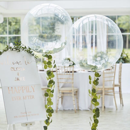 Feestbazaar Orbz Ballon met bladslinger Botanical Bruiloft